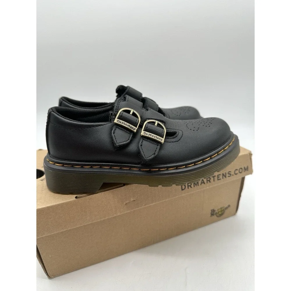 Dr. Martens Doc 8065 J Smooth Leather Mary Jane Girls Youth Size 12
